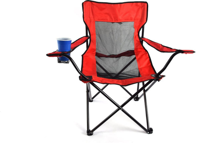 BOBO Camp - Campingstoel - Vouwstoel - Rood - STOEL OPKLAPBAAR 50X50X80CM