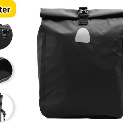 Enkele Fietstassen praktische Set van 2 Veelzijdige : Schoudertas in 1 | Sterk, Waterdicht en Ruime 42 Liter Capaciteit (21 liter per tas) | Met Tarpaulin Materiaal