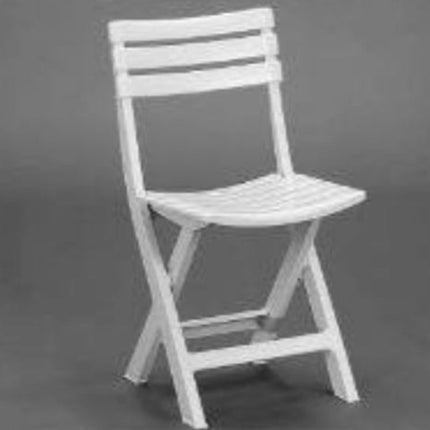1x Robuuste kunststof klapstoel | Wit | tuinstoel bistrostoel balkonstoel campingstoel |Opvouwbaar | Relaxen |46 cm x 41 cm x 78 cm