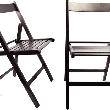 2 Stuks Klapstoel Luxe Tuinstoel D-Bruin | opklapbare | Klapstoel |houten tuinstoelen 38 X 42 X 87 Cm Hout - Stoel 