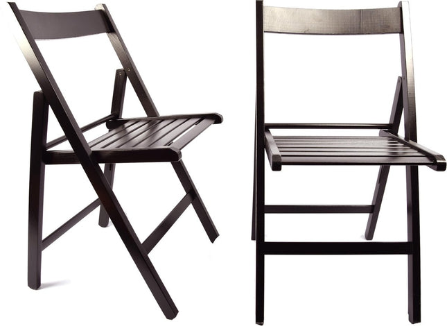 2 Stuks Klapstoel Luxe Tuinstoel D-Bruin | opklapbare | Klapstoel |houten tuinstoelen 38 X 42 X 87 Cm Hout - Stoel 