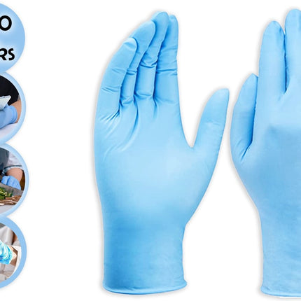 200 stuks nitril handschoenen synthetische onderzoekshandschoenen van vinyl - poedervrije, latexvrije, wegwerphandschoenen voor medisch gebruik, voedselbereiding en reiniging - Hoogwaardige en veelzijdige bescherming - MAAT XL