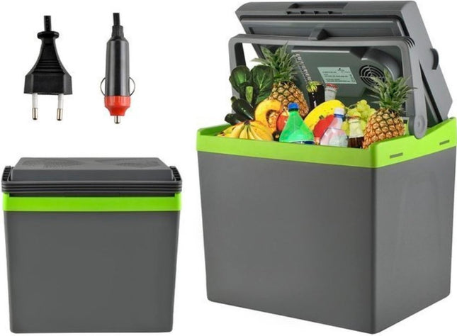 Elektrische Koelbox - 25L - AC/DC - 12V/230V - Blauw Koelt én verwarmt, dus ook handig als je eten warm wilt houden.