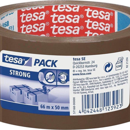 VERPAKKINGSTAPE TESA 64014 50MMX66M BRUIN 6 STUKs - 6 Rollen verpakkingstape bruin 50 mm x 66 meter - Handig en knutselen - VERPAKKINGSTAPE TESA 64014 50MMX66M BRUIN 6 STUKs