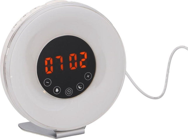 Wake Up Light Wekker - Natuurlijk Wakker Worden - 10 Verschillende Helderheids Standen - Snooze Functie - Radio is Ontvangbaar - Alarm - Verschillende Kleuren Licht - Natuurlijke Geluiden voor een Heerlijke Ontwaking