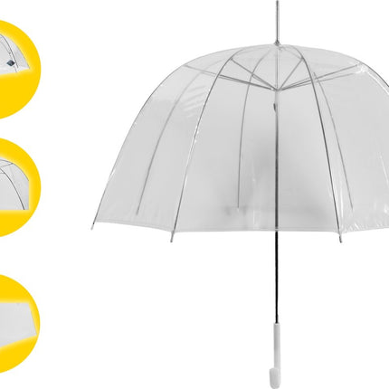 Transparant Paraplu Goedkope - 13 stuks Voordelpak - Trouwparaplu voor Regen - 75 cm Damesparaplu