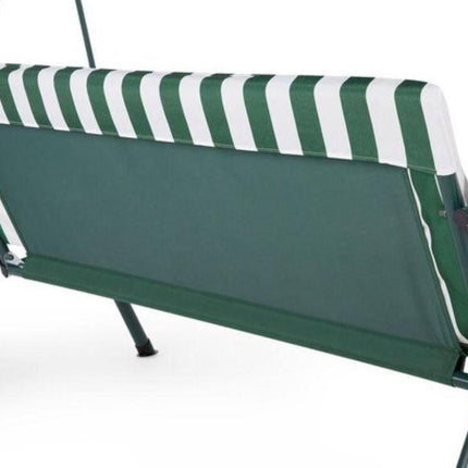 Schommelbank tuin groen tweezit met zonnescherm - Schommelbank - Groen-Wit - 140X110X153CM