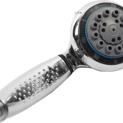 Douchekop Incl. Slang 1.5 Meter - 7 standen - 1/2'' - Handdouche 1st. ø 8cm chroom - Douche Kop - Doucheset met Douchekop, wandhouder en slang met 7 sproeistand - Douche kop met slang set - Douchekoppen - Douchekop Roestvrij - 7 Functies - 150 cm