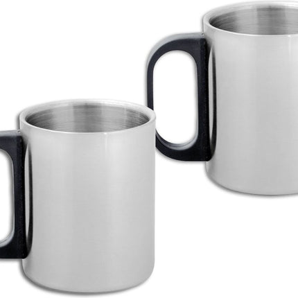 Discountershop® RVS Thermosfles 1.0 liter met 2 bekers