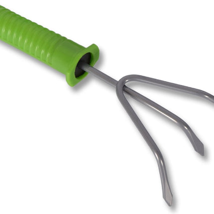 Tuinharkje | Tuingereedschap | Tuinonderhoud | Groen/zilver | 3-delig | Tuinaccessoires | 37 X 6 X 13 Cm 