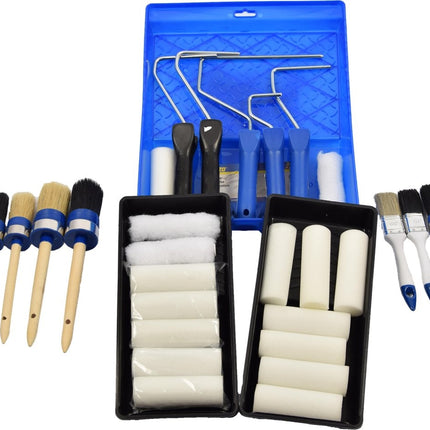 Schilderset - Schildersset - Verfset - Kwastenset - Rollerset - Assortiment - Gereedschap - 33 Delig