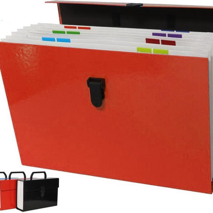Map Met Handvat - Bestandsmap - Sorteermap - Officemap - Documentenmap - Archiefkast/koffer 36x26 x 6 cm - Kantoor - Map - Papier - Office - Kantoor accessoires - Office mapping - Bureau - Office mappen - Kantoorartikelen