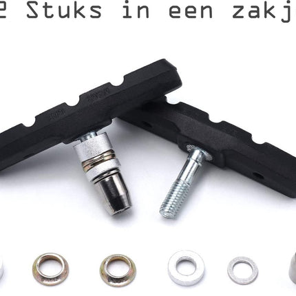 10 set Universele Rubberen Fiets V Remblokken Set - 10 Paar – 20 Stuks – 70mm | Rubber Remblokjes | Fietsen Remblok | Remblokkenset | Remblokset Geschikt voor Mountainbike, Stadsfiets, Vouwfiets en Tourfiets