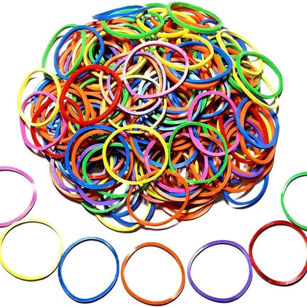 200 stuks elastiekjes rubber met verschillende maten - kleine elastiekjes Bulk elastisch breed geld elastiekjes Houder voor briefpapier Thermostabiliteit Elastiekjes Sterke elastische bandlus Kantoorbenodigdheden (veelkleurig)