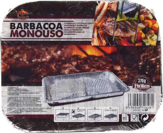 1 Stuks |Instant Picnic wegwerp BBQ| voor 4 personen | Wegwerp - Buiten barbecue - Tafel - Rooster - Balkon - Picknick - Barbecue accessoires |wegwerpbarbecue |Grill - Barbecue kopen - Barbecuen - Barbecue saus-1200g