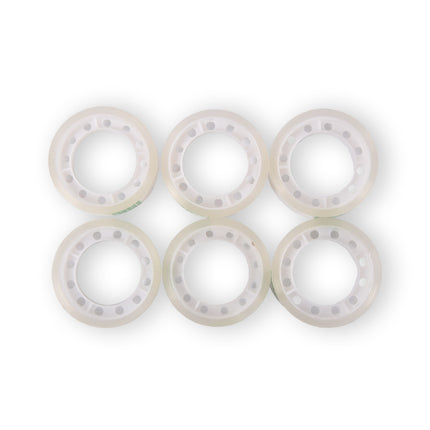 Set van 4 Doorzichtige Verpakkingstapes - Transparante Plakbandrollen van 12mmx10m - Plastic - 24 Stuks - Lichtgewicht 140g