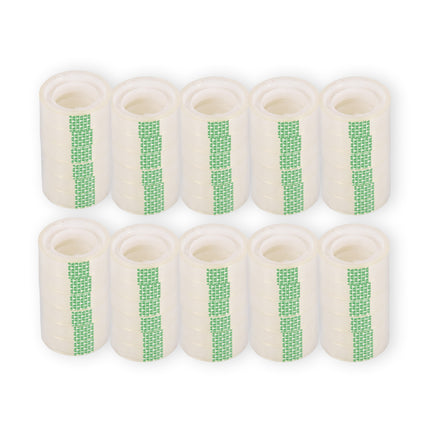 10 Sets Transparante Verpakkingstape Rol - Karton Tape 4cm x 1.2cm - 350g Gewicht - Polyester/Plastic Materiaal - 60 Rollen Plakband van 12mmx10m