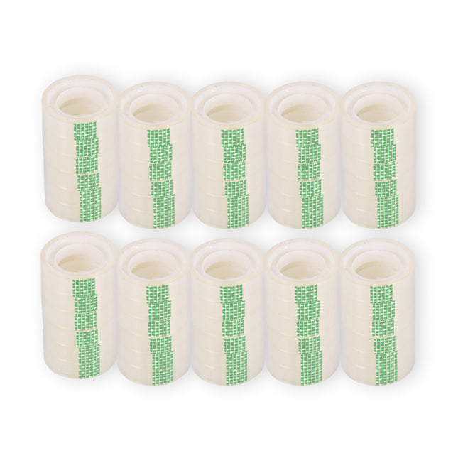 10 Sets Transparante Verpakkingstape Rol - Karton Tape 4cm x 1.2cm - 350g Gewicht - Polyester/Plastic Materiaal - 60 Rollen Plakband van 12mmx10m