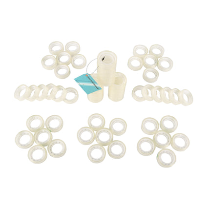 10 Sets Transparante Verpakkingstape Rol - Karton Tape 4cm x 1.2cm - 350g Gewicht - Polyester/Plastic Materiaal - 60 Rollen Plakband van 12mmx10m