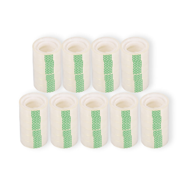 Transparante Verpakkingstape Rol - Hoogwaardige Karton Tape Set van 9 - 54 Rollen Plakband van elk 10m - Polyester en Plastic - 4cm x 1.2cm 