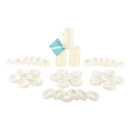 Transparante Verpakkingstape Rol - Hoogwaardige Karton Tape Set van 9 - 54 Rollen Plakband van elk 10m - Polyester en Plastic - 4cm x 1.2cm 