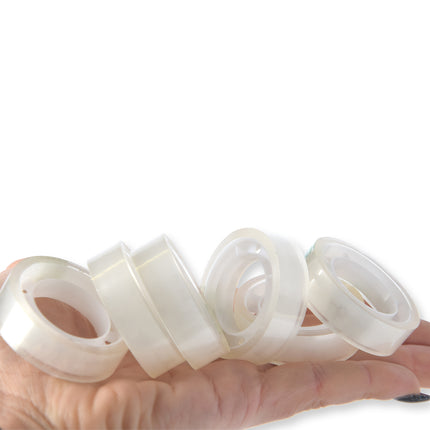 10 Sets Transparante Verpakkingstape Rol - Karton Tape 4cm x 1.2cm - 350g Gewicht - Polyester/Plastic Materiaal - 60 Rollen Plakband van 12mmx10m
