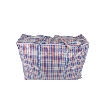 Compacte Opbergtas met Ritsluiting - 130L - Voor Georganiseerde Opslag - 80cm x 58cm x 28cm - Blauw & Wit & Rood