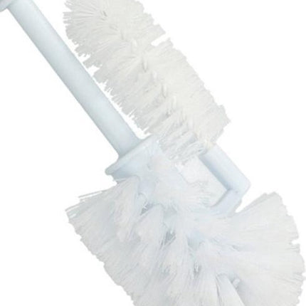 2x Kunststof toiletborstels / wc borstel met randreiniger - 37 cm