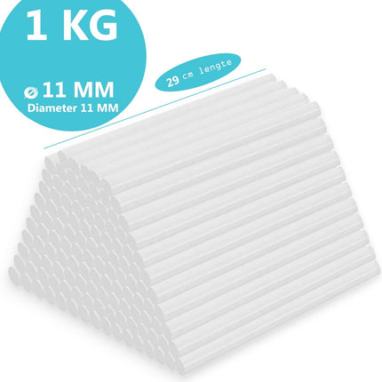 Lijmpistool vullingen 11 mm bij 290MM - Lijmsticks - Lijmstift - Lijmpistool – Lijmpatronen - 1 Kilogram lijmpistool vulling