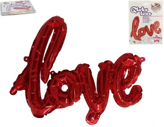 Folieballon Love rood | Ballonnen Letter Set Love Rood 55 cm