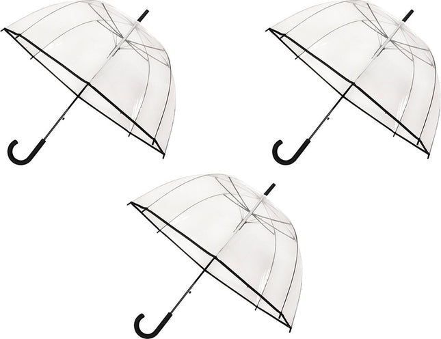 Trouwparaplu voor Regen & Sneeuw - 3 stuks Bruidsparaplu - 85cm Diameter - Stevige & Windbestendig Paraplu