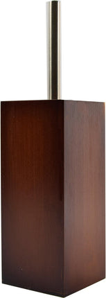 Toiletborstel hout 8mm dik - toiletborstels- WC Bamboe Donker kleur - Toiletborstelhouder met WC-Borstelhouder - Houten Borstelhouder - donkerbruin