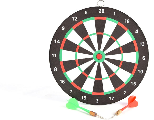 Mini Dartbord - 22 cm - tweezijdig - met 2darts