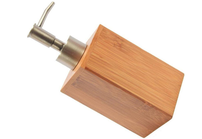 Duurzame Bamboe Zeepdispenser - Milieuvriendelijk Zeeppompje Van Hout (Breedte: 6.5 Cm, Hoogte: 18 Cm, Lengte: 7 Cm  