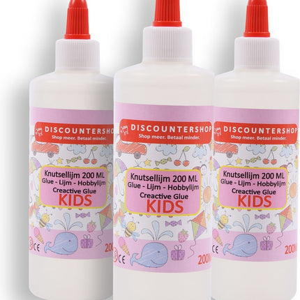 3 stuks -Knutsellijm 600ml - Lijm - All purpose glue - Glue - Kinderlijm - Knutselen - Goedkope knutsellijm - Doorzichtige knutsellijm - Knutsellijm 600 ml - Lijm - All purpose glue - Glue - Kinderlijm - Knutselen - Goedkope knutsellijm -
