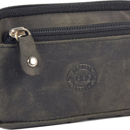 Sleuteletui portemonnee Autosleutel RFID Antidiefstal RFID ALLEEN JE PASJES Sleutel Etui - portemonnee etui - ring portemonnee - pasjeshouder met rits - rits portemonnee - 3 ritsen portemonnee - buffelleer -4E-009