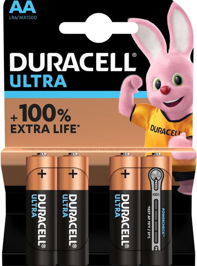 BATTERIJ UPOWER AA/LR6 - 4 stuks - 100% Extra life