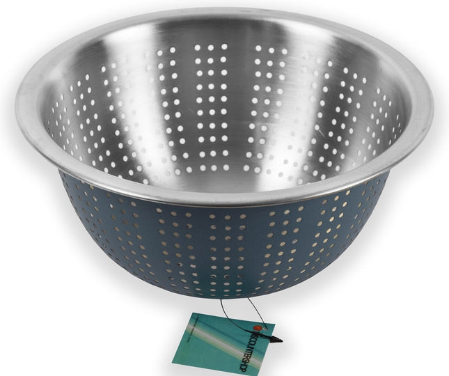Kleine Keuken vergiet rvs - blauw 24 cm