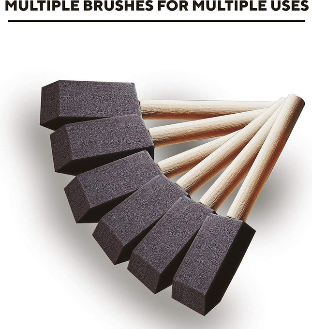 Spons Schilderkwast - Painting Brush Set - Schilderen verf kwasten 8 stuks- 8 x foambrush DIY