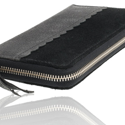 Dames Portemonnee Leer Met Rits | RFID Bescherming | Zwart Leren Portemonnee | 20x10x2.5cm | 12 Creditcardhouders, Briefgeld & Muntvak | Ideaal Cadeautjes  