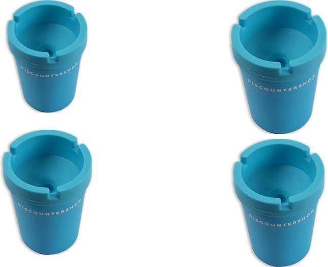 4 stuks Bekerhouder Autoasbak voor in de auto - Autoasbak - auto accessoires - blauw