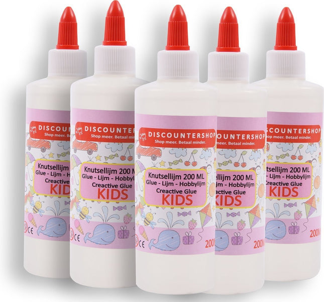 5x-Knutsellijm 1000ml - Lijm - All purpose glue - Glue - Kinderlijm - Knutselen - Goedkope knutsellijm - Doorzichtige knutsellijm - Knutsellijm 1000 ml - Lijm - All purpose glue - Glue - Kinderlijm - Knutselen - Goedkope knutsellijm -