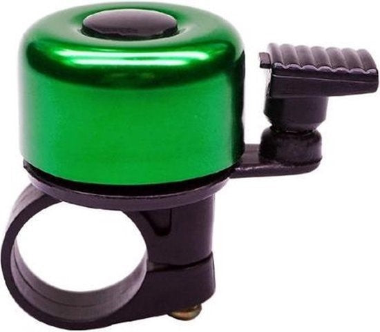 Stoere Fietsbel 4 cm Groen – Mini Fietsbel voor Racefiets, Kinderfiets & Stadsfiets – Universeel – Lichtgewicht & Luide Bel