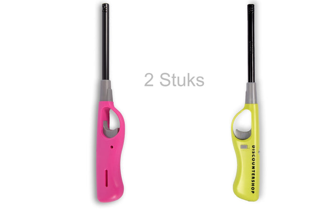 2 Stuks Elektrische Keuken Aansteker Set - Krachtige Mini Aanstekers - Kunststof - 4x25x25 cm 