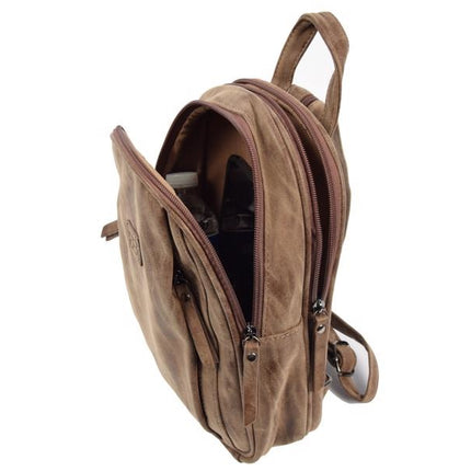 Bicky Bernard Rugzak 7 Litre - Schoudertas - Crossbodytas - tassen - tassen dames - tassen kopen - tassen hengsel - tassen Bruin - Donkerbruin - Dames tas - handtas - handtassen - handtas dames - handtassen dames - handtas Bruin - Donkerbruin