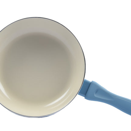 Duurzame Anti-aanbak Koekenpan - Keramiek En Rvs - 24 cm - Licht Blauw 