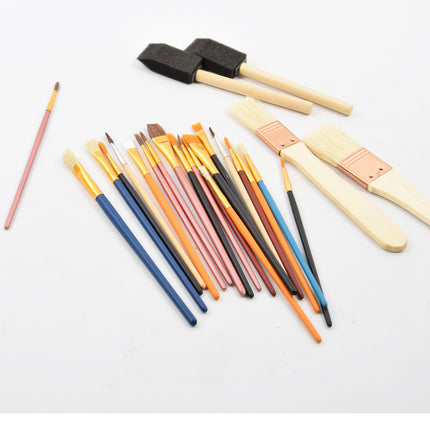 Spons Schilderskwast - Painting Brush Set - Schilderen verf kwasten 25 stuks- 2 x foambrush DIY
