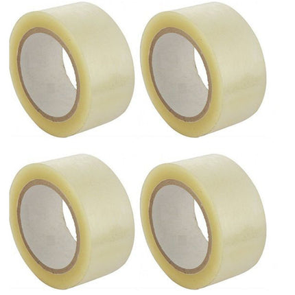 4x stuks rollen Verpakkingstape transparant 55 meter - 5 cm breed - Kantoor en magazijn artikelen 