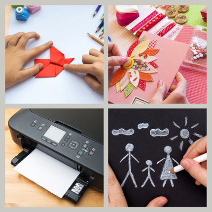 Hobby Papier | 100 Vellen Zwart | Tekenpapier | 19 x 14 cm | Scrapbook Papier | Perfect voor Kaarten Maken, Origami, Scrapbooking