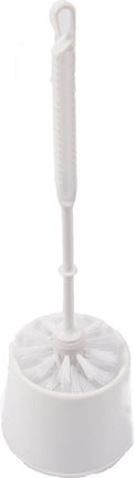 Toiletborstel 2 stuks - Wcborstel kunststof -Toiletborstel in houder - Toiletborstelhouder - Wc borstel - borstel - Roestvrij - Wit 10.5x 33x 6 cm